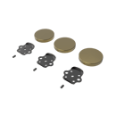 The Gosfield, removable L-shape grab rail fitting kit & blanking covers, PVD Satin Brass
