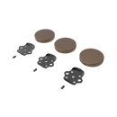 The Gosfield, removable L-shape grab rail fitting kit & blanking covers, PVD Satin Bronze