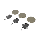The Gosfield, removable L-shape grab rail fitting kit & blanking covers, PVD Polished Champagne