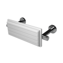 The Gosfield, stainless steel concealed fixing back rest rail & pad, 220mm, Polished Chrome Plated & White