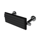 The Gosfield, stainless steel concealed fixing back rest rail & pad, 220mm, Satin Chrome Plated & Black
