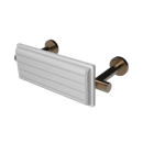 The Gosfield, stainless steel concealed fixing back rest rail & pad, 220mm, Antique Brass Plated & White Pad