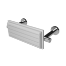 The Gosfield, stainless steel concealed fixing back rest rail & pad, 220mm, Satin Stainless Steel & White