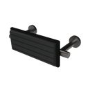 The Gosfield, stainless steel concealed fixing back rest rail & pad, 220mm, PVD Satin Graphite & Black