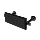 The Gosfield, stainless steel concealed fixing back rest rail & pad, 220mm, PVD Polished Anthracite & Black