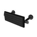 The Gosfield, stainless steel concealed fixing back rest rail & pad, 220mm, PVD Satin Anthracite & Black