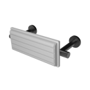The Gosfield, stainless steel concealed fixing back rest rail & pad, 220mm, PVD Satin Anthracite & White