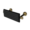 The Gosfield, stainless steel concealed fixing back rest rail & pad, 220mm, PVD Satin Brass & Black