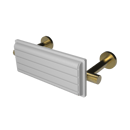 The Gosfield, stainless steel concealed fixing back rest rail & pad, 220mm, PVD Satin Brass & White