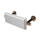 The Gosfield, stainless steel concealed fixing back rest rail & pad, 220mm, PVD Polished Bronze & White