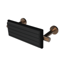 The Gosfield, stainless steel concealed fixing back rest rail & pad, 220mm, PVD Satin Bronze & Black