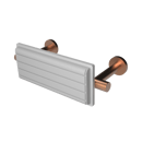 The Gosfield, stainless steel concealed fixing back rest rail & pad, 220mm, PVD Satin Warm Gold & White