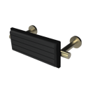 The Gosfield, stainless steel concealed fixing back rest rail & pad, 220mm, PVD Satin Champagne & Black