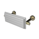 The Gosfield, stainless steel concealed fixing back rest rail & pad, 220mm, PVD Satin Champagne & White
