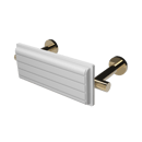 The Gosfield, stainless steel concealed fixing back rest rail & pad, 220mm, PVD Polished Warm Brass