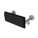 The Gosfield, stainless steel concealed fixing back rest rail & pad, 220mm, Matt White (RAL 9016) & Black Pad