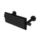 The Gosfield, stainless steel concealed fixing back rest rail & pad, 220mm, Matt Black (RAL 9005) & Black Pad