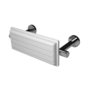 The Gosfield, stainless steel concealed fixing removable back rest rail & pad, 220mm, Polished Chrome Plated & White