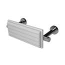 The Gosfield, stainless steel concealed fixing removable back rest rail & pad, 220mm, Satin Chrome Plated & White