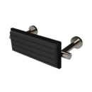 The Gosfield, stainless steel concealed fixing removable back rest rail & pad, 220mm, Satin Nickel Plated & Black