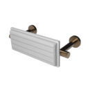 The Gosfield, stainless steel concealed fixing removable back rest rail & pad, 220mm, Antique Brass Plated & White Pad