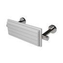 The Gosfield, stainless steel concealed fixing removable back rest rail & pad, 220mm, Polished Stainless Steel & White