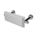 The Gosfield, stainless steel concealed fixing removable back rest rail & pad, 220mm, Satin Stainless Steel & White