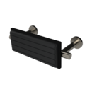 The Gosfield, stainless steel concealed fixing removable back rest rail & pad, 220mm, PVD Satin Nickel & Black