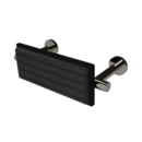 The Gosfield, stainless steel concealed fixing removable back rest rail & pad, 220mm, PVD Polished Gold & Black