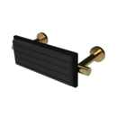 The Gosfield, stainless steel concealed fixing removable back rest rail & pad, 220mm, PVD Satin Gold & Black