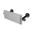 The Gosfield, stainless steel concealed fixing removable back rest rail & pad, 220mm, PVD Polished Graphite & White