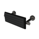 The Gosfield, stainless steel concealed fixing removable back rest rail & pad, 220mm, PVD Satin Graphite & Black