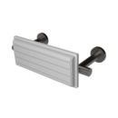 The Gosfield, stainless steel concealed fixing removable back rest rail & pad, 220mm, PVD Satin Graphite & White