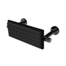 The Gosfield, stainless steel concealed fixing removable back rest rail & pad, 220mm, PVD Polished Anthracite & Black