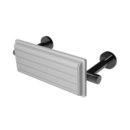 The Gosfield, stainless steel concealed fixing removable back rest rail & pad, 220mm, PVD Polished Anthracite & White