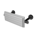 The Gosfield, stainless steel concealed fixing removable back rest rail & pad, 220mm, PVD Satin Anthracite & White