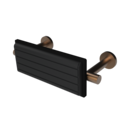 The Gosfield, stainless steel concealed fixing removable back rest rail & pad, 220mm, PVD Satin Bronze & Black