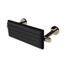 The Gosfield, stainless steel concealed fixing removable back rest rail & pad, 220mm, PVD Polished Champagne & Black