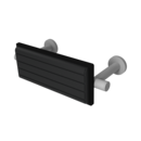 The Gosfield, stainless steel concealed fixing removable back rest rail & pad, 220mm, Matt White (RAL 9016) & Black Pad