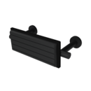 The Gosfield, stainless steel concealed fixing removable back rest rail & pad, 220mm, Matt Black (RAL 9005) & Black Pad