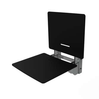 The Gosfield, 495mm stainless steel frame wall mounted removable fold down shower seat