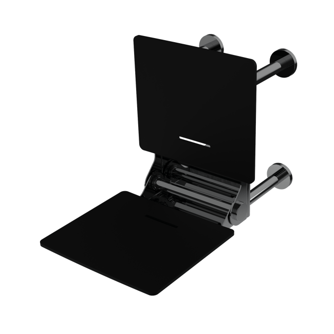 The Gosfield, 650mm stainless steel frame wall mounted removable fold down Doc M shower seat