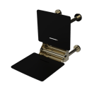 The Gosfield, 650mm stainless steel frame wall mounted removable fold down Doc M shower seat, PVD Satin Champagne & Black