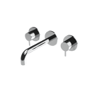 The Gosfield, wall mounted basin mixer tap, two lever, 190mm spout