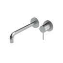 The Gosfield, wall mounted basin mixer tap, single lever, 220mm spout, Satin Chrome Plated