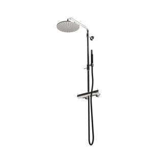 The Gosfield, thermostatic exposed shower assembly inc. mixer, head, pipes, hoses and handheld shower
