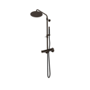 The Gosfield, thermostatic exposed shower assembly inc. mixer, head, pipes, hoses and handheld shower, Matt Dark Bronze
