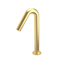 The Gosfield, deck mounted swan neck infrared mixer tap, mains operated, PVD Satin Gold