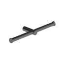 The Gosfield Stainless Steel Flangeless Accessories Fixed Double Toilet Roll Holder, Satin Chrome Plated
