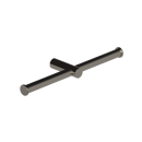 The Gosfield Stainless Steel Flangeless Accessories Fixed Double Toilet Roll Holder, Polished Nickel Plated